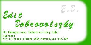 edit dobrovolszky business card